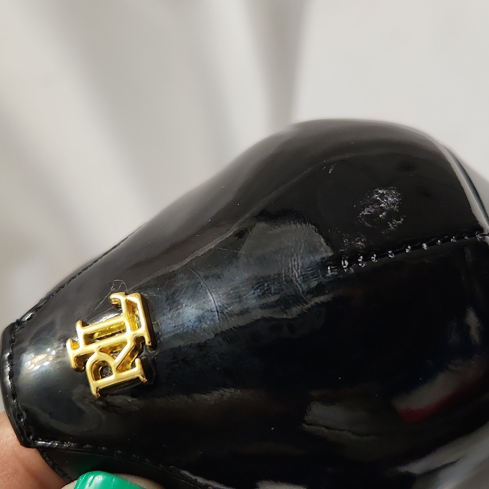 Ralph Lauren Livie Black Leather Pumps (W Size 7.5) - Picture 7 of 16
